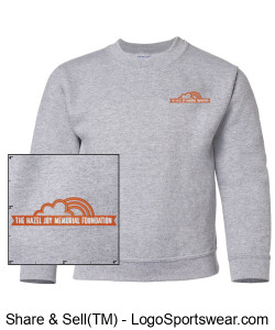 Youth Crewneck Sweatshirt - Gray Design Zoom
